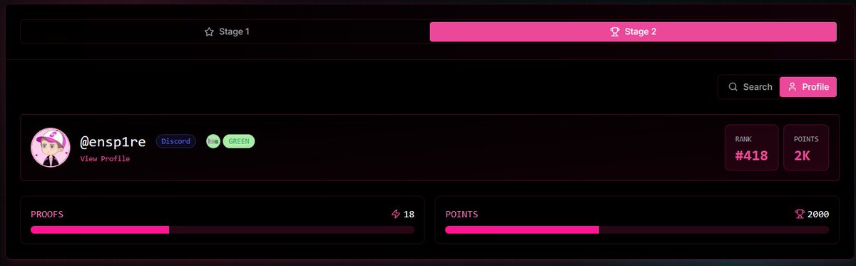 SUCCINCT STAGE 2 IS NOW LIVE on Succinct Stats!

The easiest way to track all your data: succinct-stats.xyz

If you’re a dev, the API’s public. Build something dope.

Gprove.