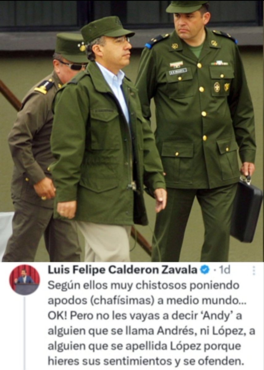 Dí que no te ofende que te digan el moles <a href="/Luisfecalderonz/">Luis Felipe Calderon Zavala</a> o a tu padrastro el borolas <a href="/FelipeCalderon/">Felipe Calderón 🇲🇽🇺🇦</a> sin decir que en verdad te ofende 😅