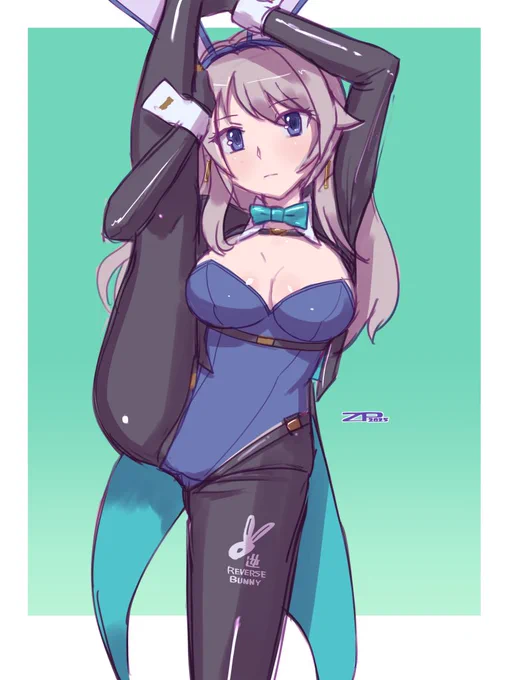 エロくない地衛理バニー差分も作った。アマ女制服カラーをイメージ。
