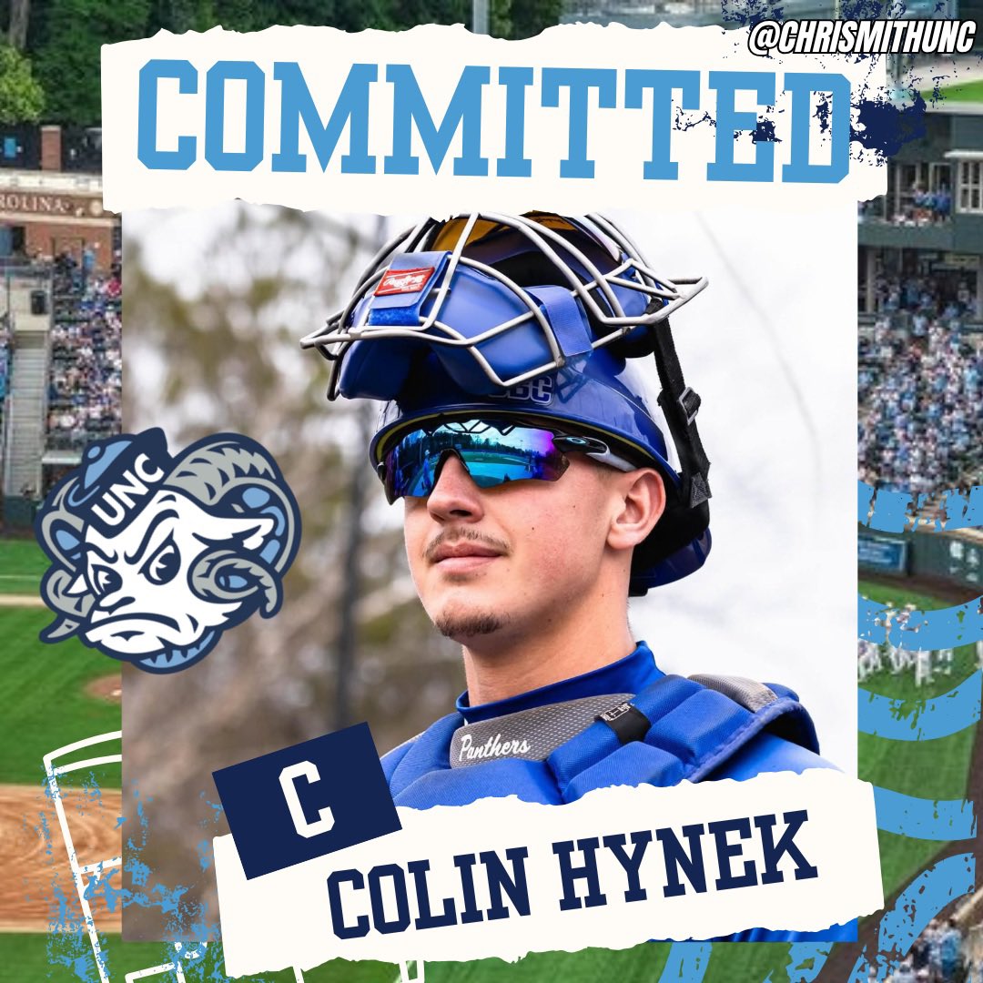 Georgia State transfer catcher Colin Hynek has committed to North Carolina.

In 2025, he hit .230 with 18 HRs and 45 RBIs, leading the team in homers and ranking fourth in RBIs and total bases. He had a .586 SLG, .396 OBP, and 36 walks.
