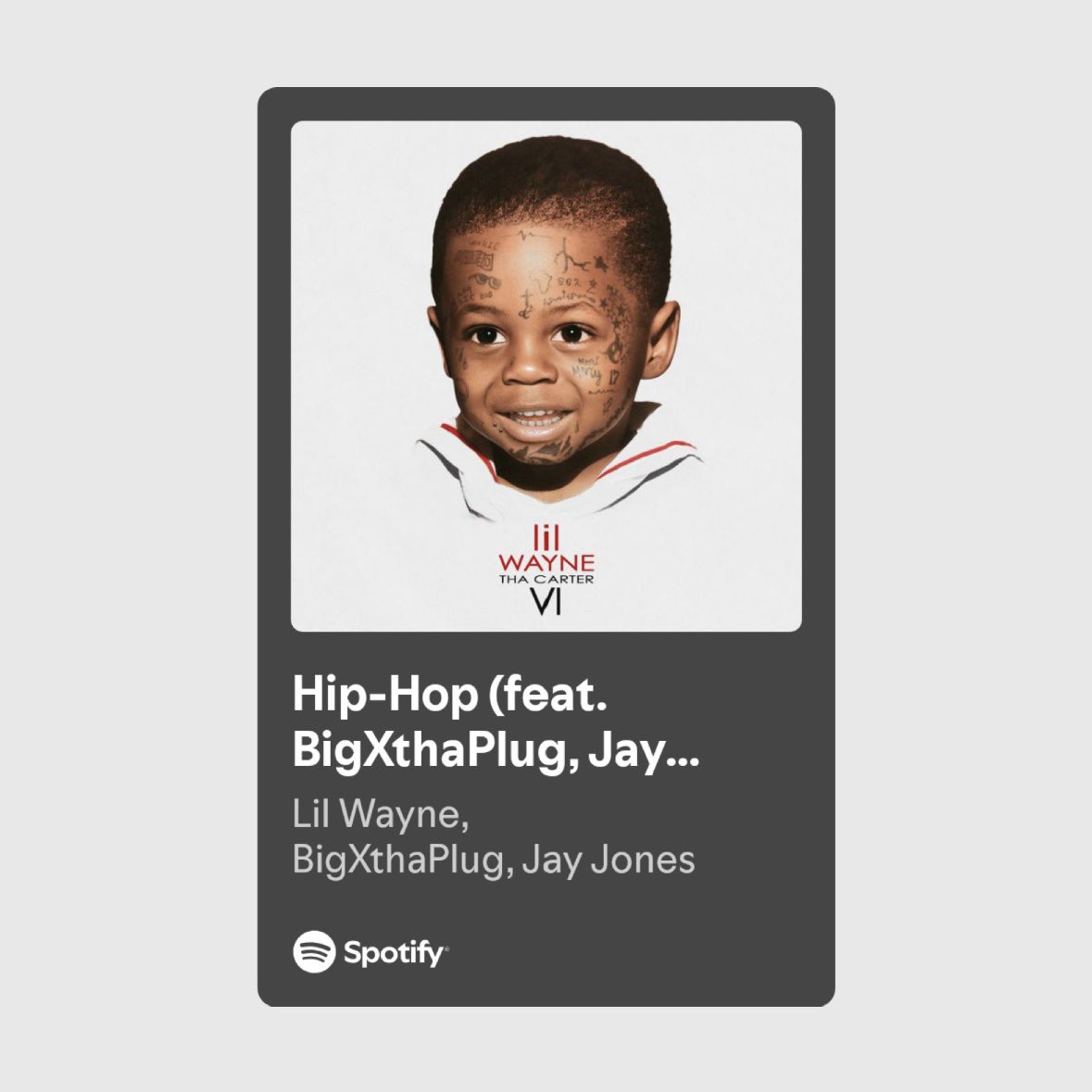 prodsynco's tweet photo. THE CARTER VI OUT NOW @LilTunechi 

Had the pleasure of working on “Hip-Hop (ft. BigXThaPlug &amp; Jay Jones)” with my brother @EinerBankz &amp; some other very talented people.  We just went #1 all genres on Apple! Grateful &amp; not done yet 🤞🏼 https://t.co/JjRPF7Benh