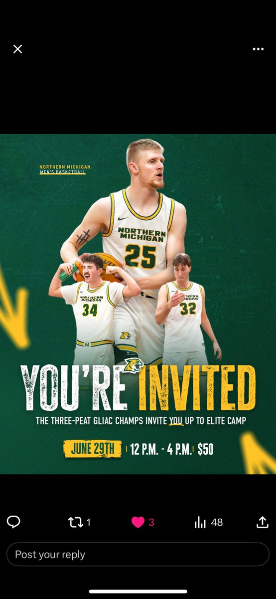 Elijah Fenner (@elijahfenn11611) on Twitter photo Excited to compete at the Northern Michigan Elite camp June 29th!! <a href="/Keil_ganz/">Keil Ganz</a> <a href="/MattMajkrzak/">Matt Majkrzak</a> <a href="/NMUMensBBALL/">Northern Michigan Men's Basketball</a> Excited to compete at the Northern Michigan Elite camp June 29th!! <a href="/Keil_ganz/">Keil Ganz</a> <a href="/MattMajkrzak/">Matt Majkrzak</a> <a href="/NMUMensBBALL/">Northern Michigan Men's Basketball</a>