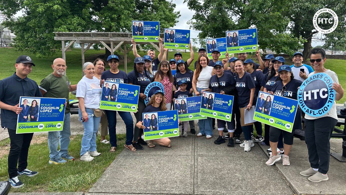 Hotel and Gaming Trades Council (@nyhtc) on Twitter photo Fired up and showing up! HTC volunteers go door to door in Perth Amboy, NJ this afternoon to re-elect NJ Assembly Speaker <a href="/SpeakerCoughlin/">Speaker Craig J. Coughlin</a> and NJ Assemblywoman <a href="/AswLopez/">Yvonne Marie Lopez</a>! Fired up and showing up! HTC volunteers go door to door in Perth Amboy, NJ this afternoon to re-elect NJ Assembly Speaker <a href="/SpeakerCoughlin/">Speaker Craig J. Coughlin</a> and NJ Assemblywoman <a href="/AswLopez/">Yvonne Marie Lopez</a>!
