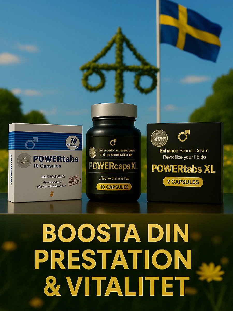 Midsommar närmar sig! 🌸 Höj din vitalitet och prestation med våra kraftfulla produkter 💪
👉 Köp 3 valfria produkter och betala för endast 2 – vi bjuder på en Powertab XL helt gratis! 🎁
🔥 Perfekt för att ladda upp inför sommarens festligheter och maximera njutningen!
🎉
