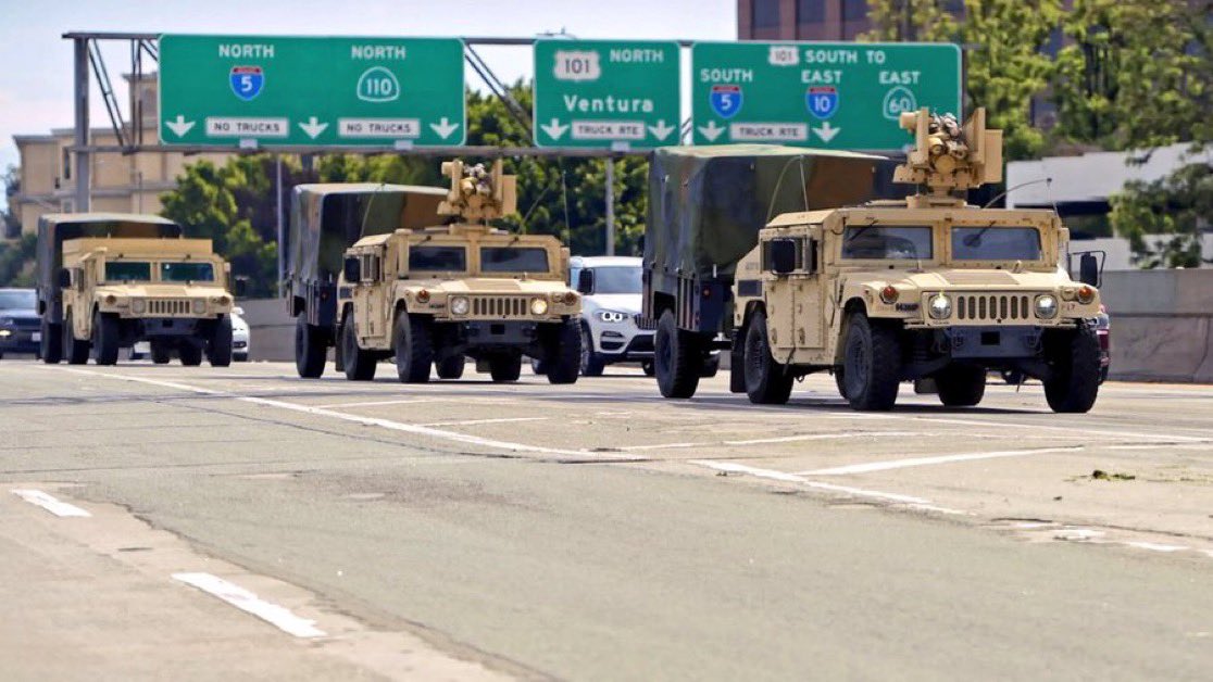 Donald Trump ordered the deployment of about 2,000 National Guard troops to Los Angeles