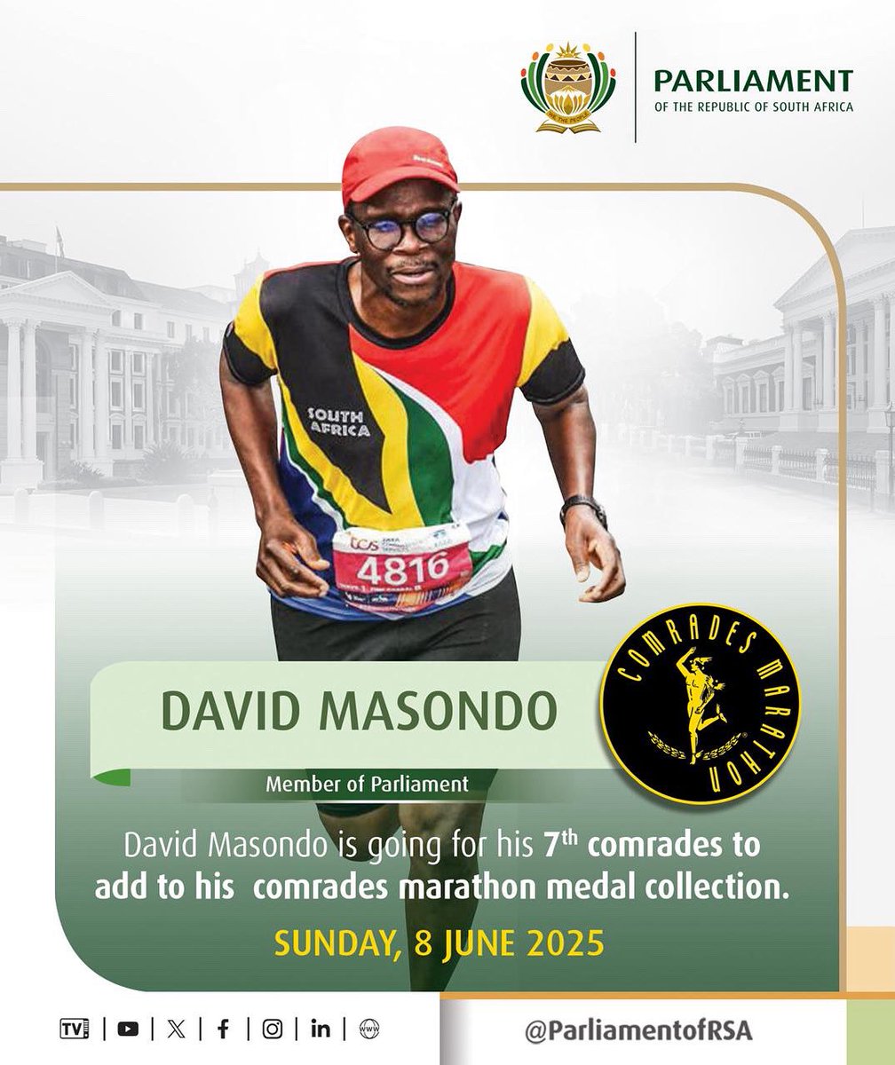 2Smash (@mlebukas) on Twitter photo <a href="/DrDavidMasondo/">David Masondo, PhD</a> Best of luck DM, as promised, bring that silver medal 🏅 #ComradesMarathon2025 <a href="/DrDavidMasondo/">David Masondo, PhD</a> Best of luck DM, as promised, bring that silver medal 🏅 #ComradesMarathon2025