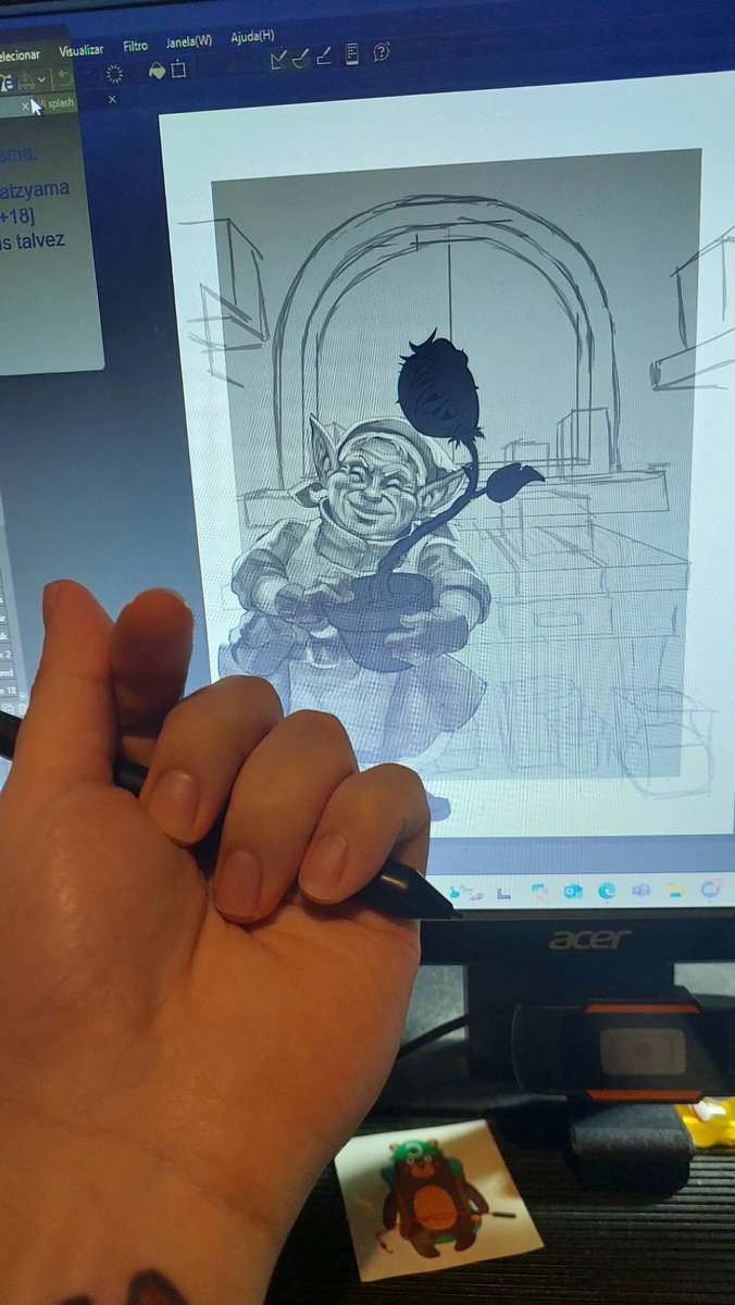 Fazendo commission em live! 
twitch.tv/katzyama 
#arte #ilustração #live