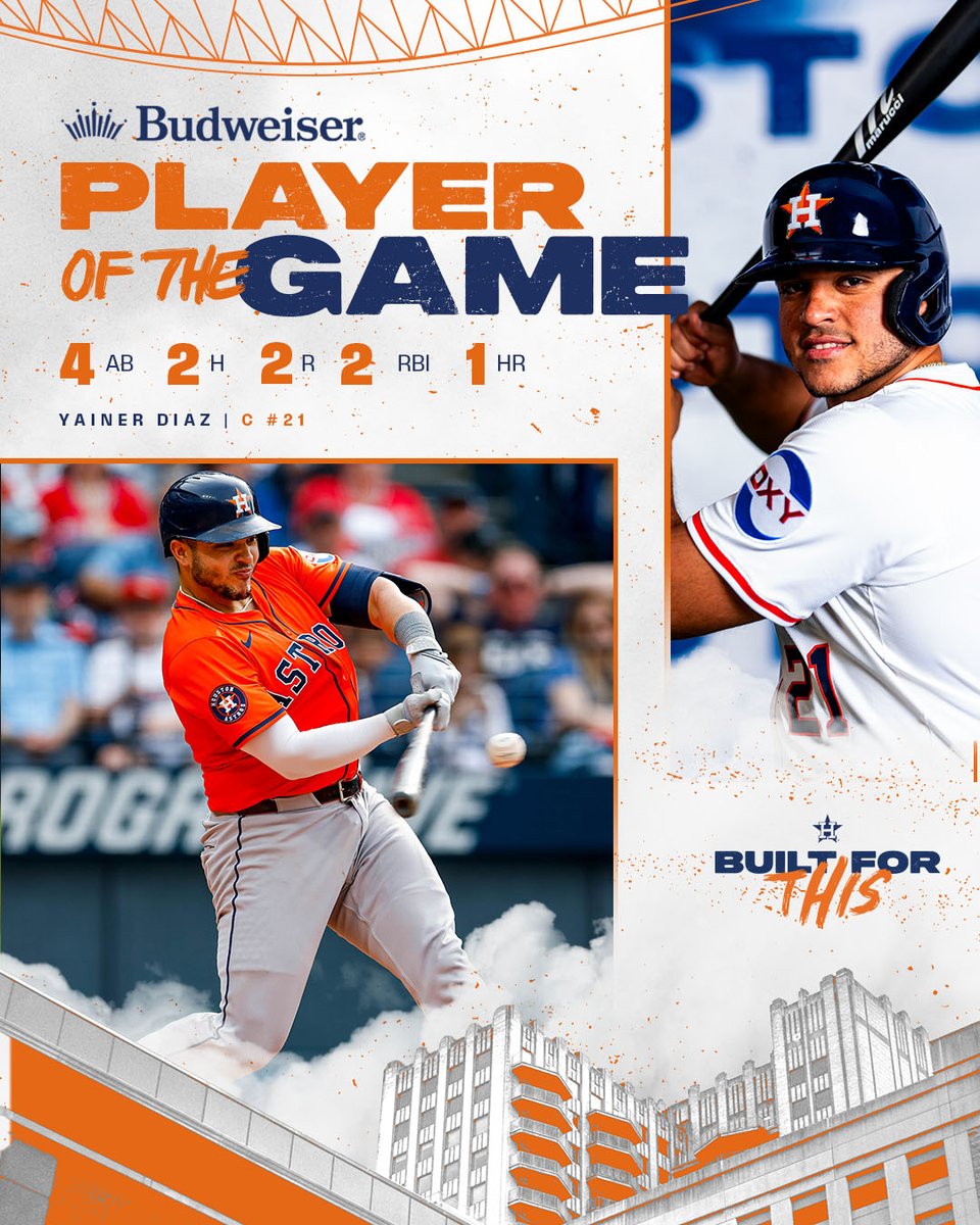 astros's tweet photo. Diaz saw it well today. 

#VoteYainer x @budweiserusa https://t.co/GDc7TZqe3U