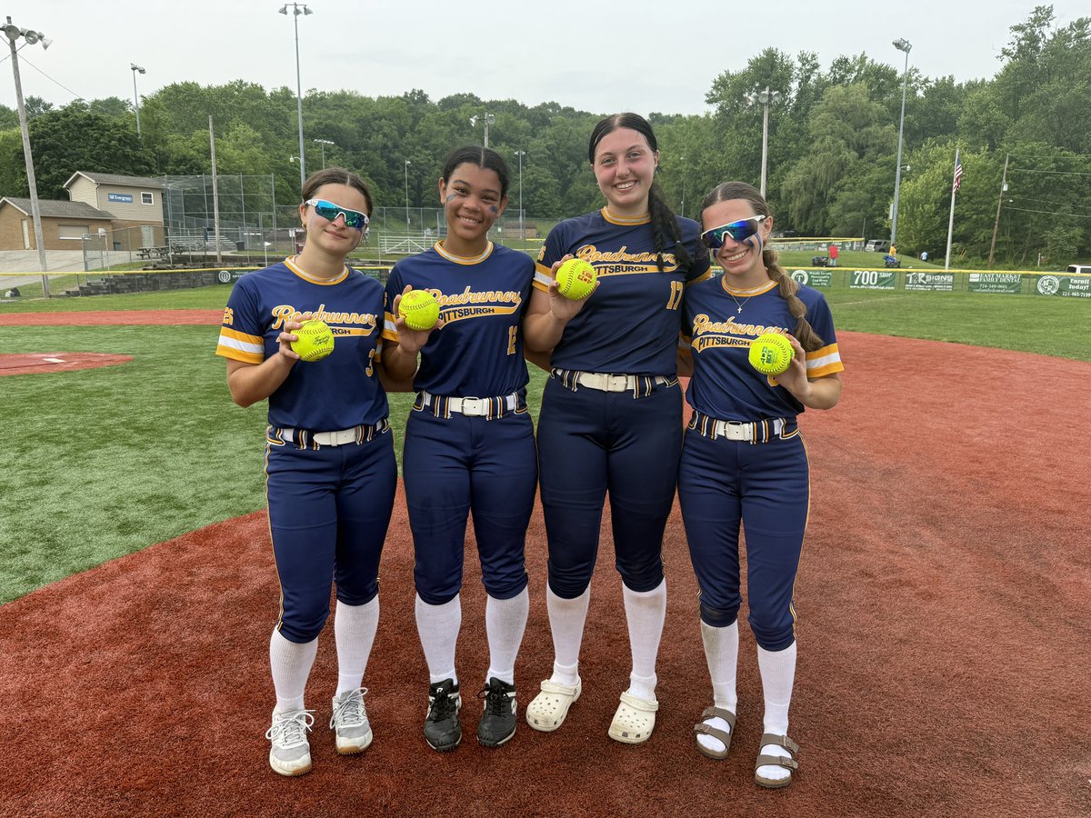 Pittsburgh Lady Roadrunners 2008 (@2008plr) on Twitter photo We are off to a great 3-0 start at the Indiana Summer Showcase. Our bats were hot today with 4 homeruns and a team avg of.407. !🔥
Congrats <a href="/NinaHillard2026/">Nina Hillard</a> <a href="/JaylaAntomachi/">Jayla Antomachi</a> <a href="/cmcbride2026/">Cadence McBride ~ Waynesburg commit</a> and <a href="/Machajewski2026/">Haley Machajewski-2026</a> our bomb squad.
💣💣💣💣
Back in action tomorrow. We are off to a great 3-0 start at the Indiana Summer Showcase. Our bats were hot today with 4 homeruns and a team avg of.407. !🔥
Congrats <a href="/NinaHillard2026/">Nina Hillard</a> <a href="/JaylaAntomachi/">Jayla Antomachi</a> <a href="/cmcbride2026/">Cadence McBride ~ Waynesburg commit</a> and <a href="/Machajewski2026/">Haley Machajewski-2026</a> our bomb squad.
💣💣💣💣
Back in action tomorrow.