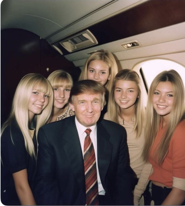marlene4719's tweet image. That Trump is surrounding himself with all these young Ivanka’s, it tells you he is proud of his predator proclivities.