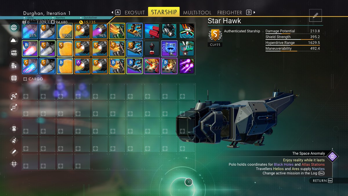 Hey <a href="/NoMansSky/">Sean Murray</a> players. Anyone else have a ship totally change on them with this update? Starhawk used to have glorious wide wings and now it has no wings at all. Plus its inventory is totally empty.