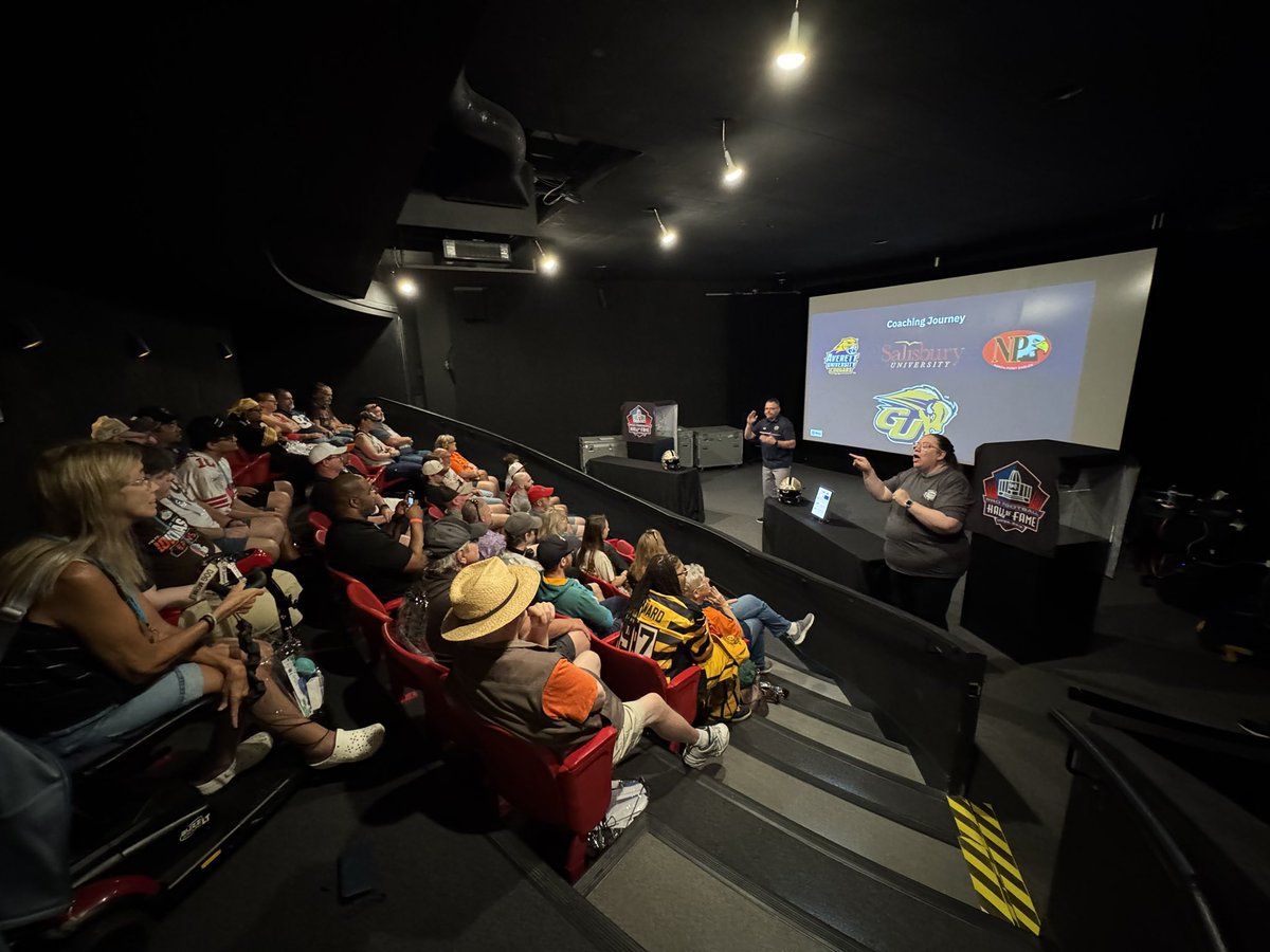 Sam Atkinson (@samatkinsonsid) on Twitter photo Amazing experience at the <a href="/ProFootballHOF/">Pro Football Hall of Fame</a> on Deaf Day at The Hall this Saturday. Honored to be out here with the <a href="/GallaudetBison/">Gallaudet Bison</a> Football 🏈 Team and get to share our story and show off the <a href="/ATT/">AT&T</a> 5G Helmet. #GUBison #ConnectingChangesEverything Amazing experience at the <a href="/ProFootballHOF/">Pro Football Hall of Fame</a> on Deaf Day at The Hall this Saturday. Honored to be out here with the <a href="/GallaudetBison/">Gallaudet Bison</a> Football 🏈 Team and get to share our story and show off the <a href="/ATT/">AT&T</a> 5G Helmet. #GUBison #ConnectingChangesEverything