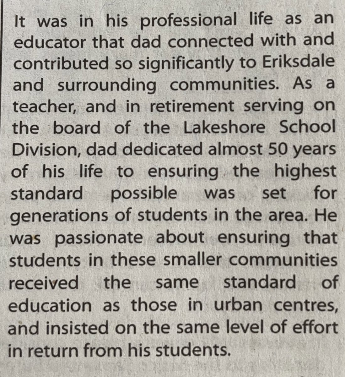 Kevin Rollason (@kevinrollason) on Twitter photo Jim Cooper spent 50 years in education and was passionate that rural students receive the same standard of education as urban ones. He taught in Eriksdale and elsewhere and later served on the board of the Lakeshore School Division #RIP <a href="/WinnipegNews/">Winnipeg Free Press</a> passages.winnipegfreepress.com/passage-detail… Jim Cooper spent 50 years in education and was passionate that rural students receive the same standard of education as urban ones. He taught in Eriksdale and elsewhere and later served on the board of the Lakeshore School Division #RIP <a href="/WinnipegNews/">Winnipeg Free Press</a> passages.winnipegfreepress.com/passage-detail…