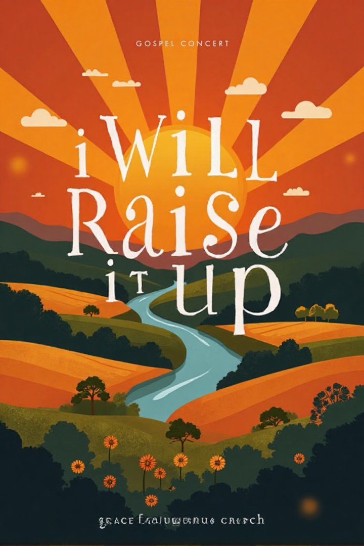 I Will Raise It Up 
 (Gospel Song )

Verse 1:
The things I will do — a new life begun,
A dawn of peace beneath Heaven’s sun.
No more sorrow, no more night,
A village of joy, in eternal light!
Rejoice! Resound! Let praises ring,
The hand that calmed the storm is King!

Refrain