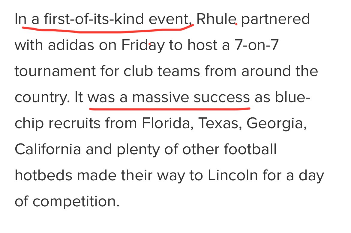 HuskersMN's tweet photo. 247’s Andrew Irvins, who’s based in FL, said Nebraska Battle of the Boneyard was a massive success and the coaches and players said Neb’s facilities were the best in the country. Irvins agreed. https://t.co/A5VI0dFy9R