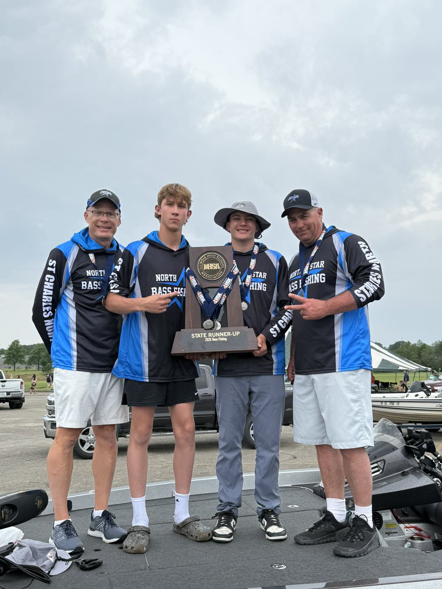 St. Charles North Athletics (@scnathletics) on Twitter photo Your <a href="/IHSA_IL/">Illinois High School Association #IHSA</a> State Runner-Up Bass Fishing Team!!!🥈🏆
Congrats to our North Stars on this outstanding accomplishment!🎣
#RollStars🤩🏆 Your <a href="/IHSA_IL/">Illinois High School Association #IHSA</a> State Runner-Up Bass Fishing Team!!!🥈🏆
Congrats to our North Stars on this outstanding accomplishment!🎣
#RollStars🤩🏆