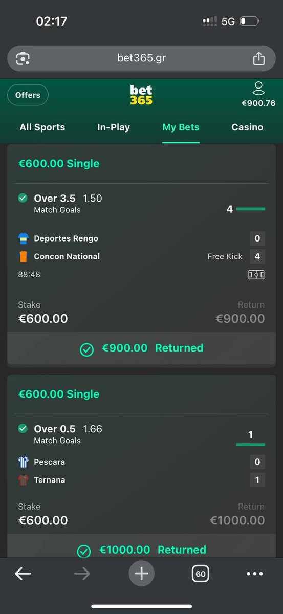 Unbelievable again 4/4 free tips so we have a hit rate of just under 81% from the last 84 free tips ✅

All those who want more tips can join our Lifetime groups there it continues every day ❤️ in the free group we take a break for now we have all won enough 😘😊

Join the most