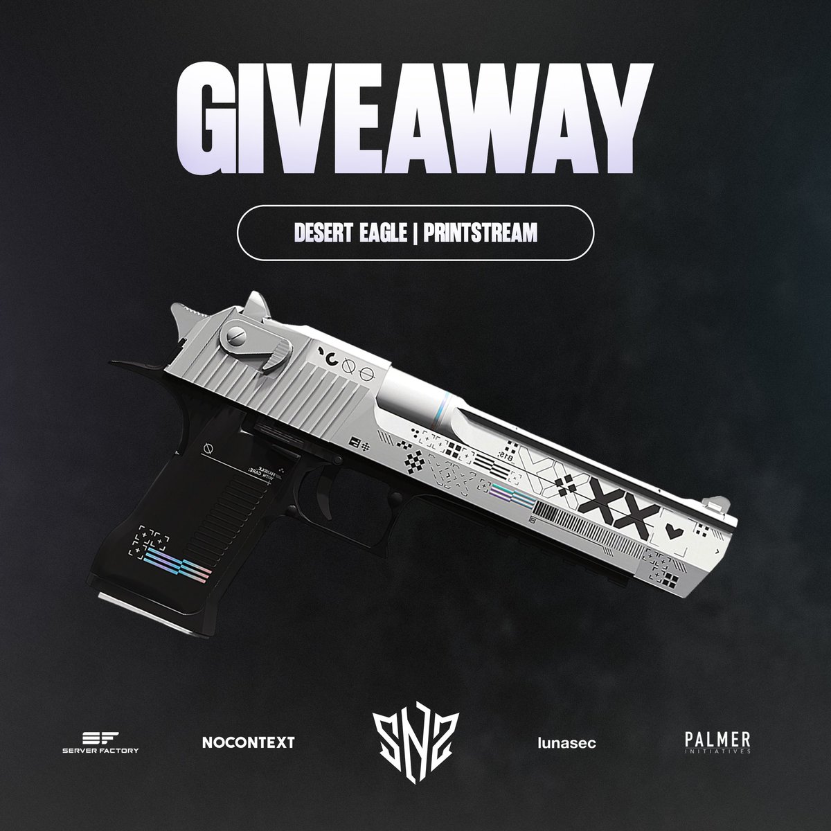 Welcome to SNOOZE - we're a UK-based esports organisation with a community focus! To celebrate our founding, we're hosting a CS #giveaway for a:

Desert Eagle ┃ Printstream! ✨

TO ENTER:

- Like &amp; retweet
- Follow us
- Join our discord via snzesports.com

We will
