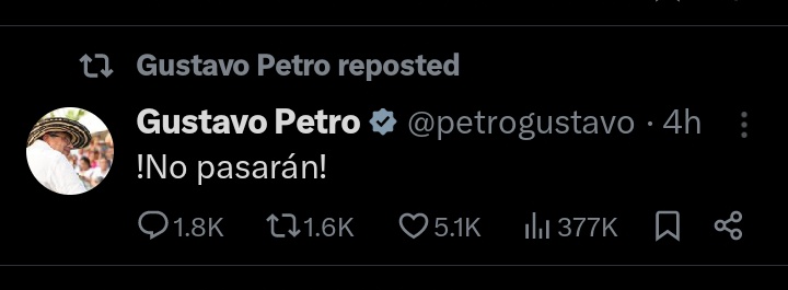 Petro horas antes de que intentaran asesinar a uno de sus principales opositores: