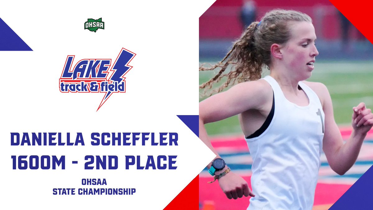 Dani finished with a silver medal in the 1600m race at the OHSAA State Championship meet!
  🔵⚪⚡⚪🔵

#godanigo