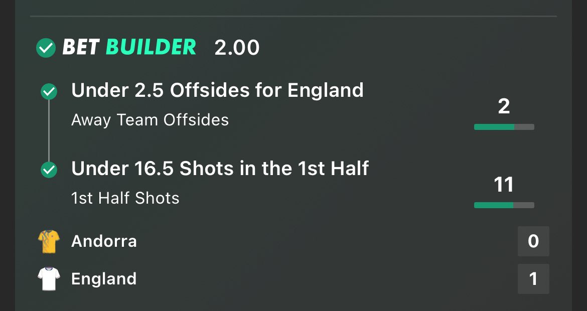 Easy win for the England game in VIP 🤝