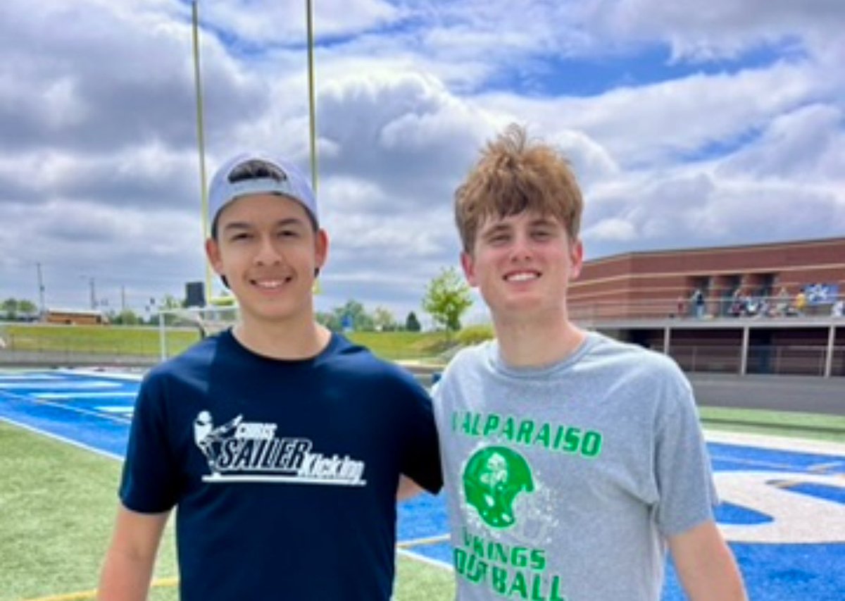 Trevor Faughnder (@trevorfaughnder) on Twitter photo From <a href="/Chris_Sailer/">Chris Sailer Kicking</a> Training Program in Crown Point to the Vegas Competition in May to <a href="/WesternSpecCamp/">Western Michigan Special Teams Camp</a>- always a great time kicking and competing with my friend <a href="/SaulR_3277/">Saul Ruiz</a>! Iron sharpens iron! Until next time….
<a href="/VHSFootball_19/">Valpo High School Football</a> <a href="/burf157/">Bill Burford</a> From <a href="/Chris_Sailer/">Chris Sailer Kicking</a> Training Program in Crown Point to the Vegas Competition in May to <a href="/WesternSpecCamp/">Western Michigan Special Teams Camp</a>- always a great time kicking and competing with my friend <a href="/SaulR_3277/">Saul Ruiz</a>! Iron sharpens iron! Until next time….
<a href="/VHSFootball_19/">Valpo High School Football</a> <a href="/burf157/">Bill Burford</a>