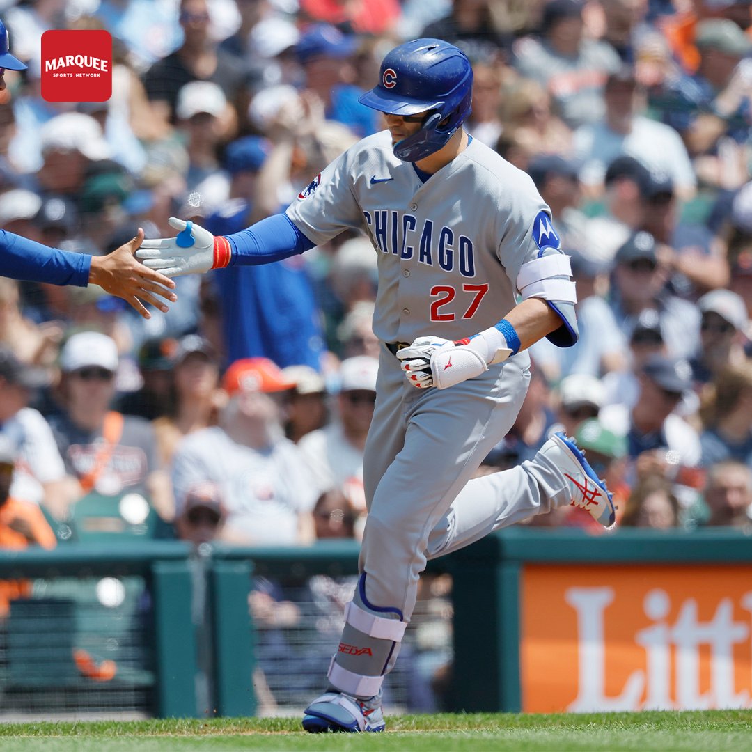 WatchMarquee's tweet photo. The Cubs had a mini-home run derby at Comerica Park today 😳

@amartinez_11 broke it all down on the Cubs Daily Podcast!