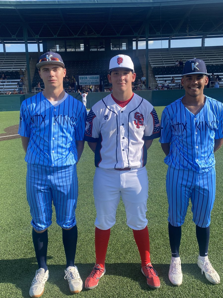 RBTournaments.com
Oklahoma Wesleyan University &amp; Coffeyville College Showcase‼️

Semper Fi Athletics 
🆚
NTX Kings-Forbes (<a href="/NTXKingBaseball/">NTXKingsBaseball</a> )

PoG🏆:
🥇Phillip Truby: 6.1 IP &amp; 6Ks
🥇Dylan Nelson: 5.2 IP 3Ks 1 RBI
🥇Teagan Heck: 4-4, 4 runs, 1 SB