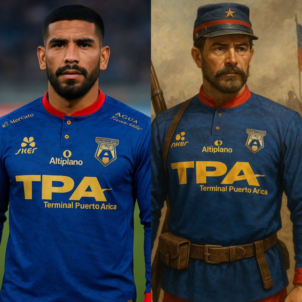 🔝🇨🇱 La camiseta conmemorativa que utilizó San Marcos de Arica hoy frente a Unión San Felipe, como homenaje a los héroes de la toma del Morro, que sucedió exactamente hace 145 años.

Sentido de pertenencia a flor de piel. 👏