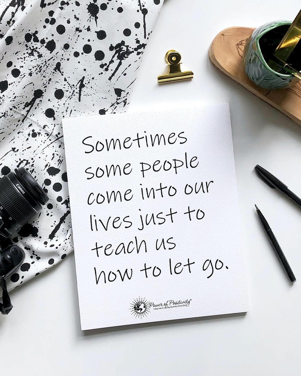 Some people come into our lives just to teach us how to let go. 🌅💖
