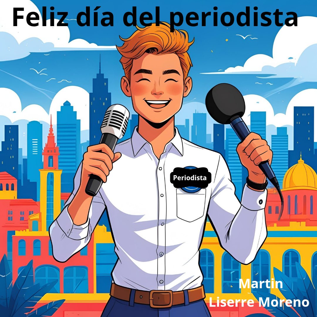 Feliz Día del Periodista 
Hoy contar la verdad se convierte en una valentía. 
Mi agradecimiento a aquellos que no ceden ante las presiones del poder y económicos.  Porque el periodismo independiente nos mantiene informados. Si la prensa no es libre, la democracia no existe.