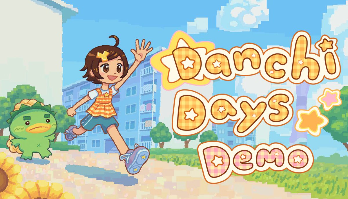 DanchiDaysJP's tweet image. 🌻GBA風アドベンチャー #DanchiDays 体験版リリース!
🌟途絶えた団地の夏祭りを復活させるべく住民達と交流し招待客を増やそう
☀️第1章を無料でSteamにて遊べます▼
store.steampowered.com/app/3312850?ut…
☁️ドット絵で描かれた懐かしくポップな雰囲気の中、現代日本の問題にも向き合うストーリーにご注目下さい👀