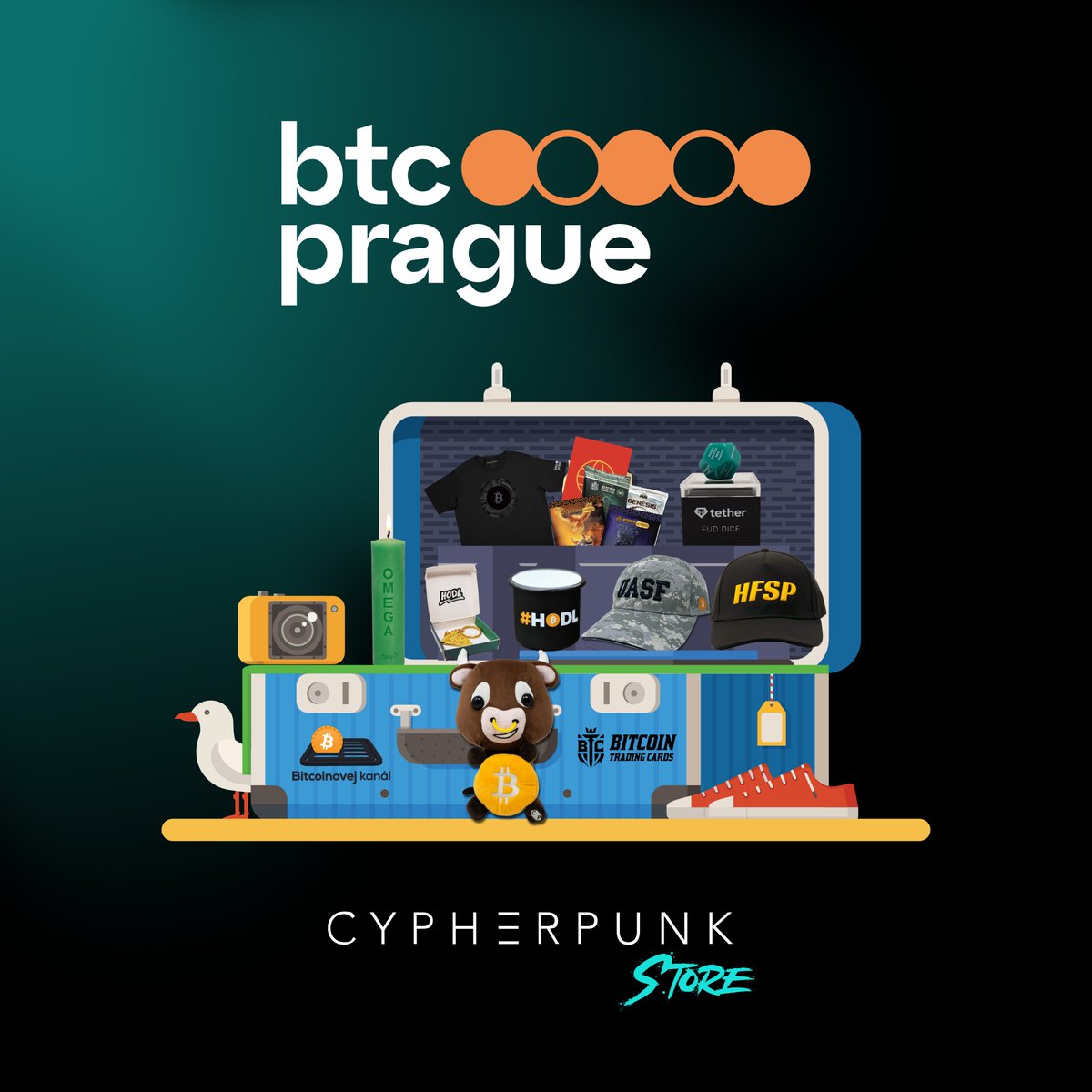 CYPHERPUNK (@cypherpunkstore) on Twitter photo We're packing for <a href="/BTCPrague/">BTC Prague</a> 2025 with all your favorite #Bitcoin merch! <a href="/cypherpunkstore/">CYPHERPUNK</a> is honoured to be the official merchandise partner for #BTCPrague 2025.
Come check out our booth for the exclusive BTC Prague T-shirt! We're packing for <a href="/BTCPrague/">BTC Prague</a> 2025 with all your favorite #Bitcoin merch! <a href="/cypherpunkstore/">CYPHERPUNK</a> is honoured to be the official merchandise partner for #BTCPrague 2025.
Come check out our booth for the exclusive BTC Prague T-shirt!