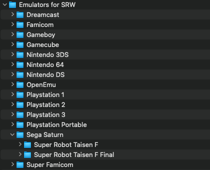 RevoSKL's tweet photo. I am meticulously organizing every mecha anime onto my file server by release year (fansub or otherwise). I also grabbed emulators for each SRW game.

The plan is to drop the hammer and marathon every SRW game AND watch every mecha anime in release order, starting with Mazinger Z https://t.co/ioqVjIDlEd