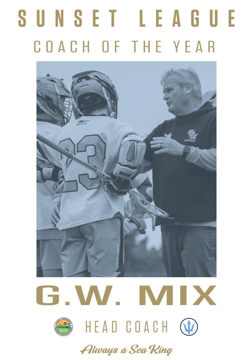 Congrats to G.W. Mix, the 2025 Sunset League Coach Of The Year!
Behind every great program is a great coach, and Coach Mix is the heart of CDM Lacrosse. His leadership, integrity, and commitment to developing young men on and off the field continues to inspire year after year.
