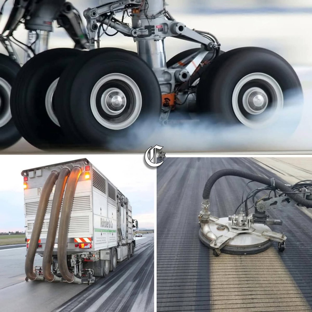 conocimientum's tweet photo. 🛬🛞💢😲 ¡En cada aterrizaje de avión, se pierde hasta kilo y medio de caucho por el roce con la pista! Lo que para muchos pasajeros pasa desapercibido, representa un verdadero reto para los aeropuertos más transitados del mundo. https://t.co/J1ppJh8PRw