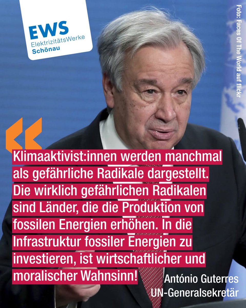 Klimaaktivist:innen werden manchmal als gefährliche Radikale dargestellt. Die wirklich gefährlichen Radikalen sind Länder, die die Produktion von fossilen Energien erhöhen. In die Infrastruktur fossiler Energien zu investieren, ist wirtschaftlicher und moralischer Wahnsinn!