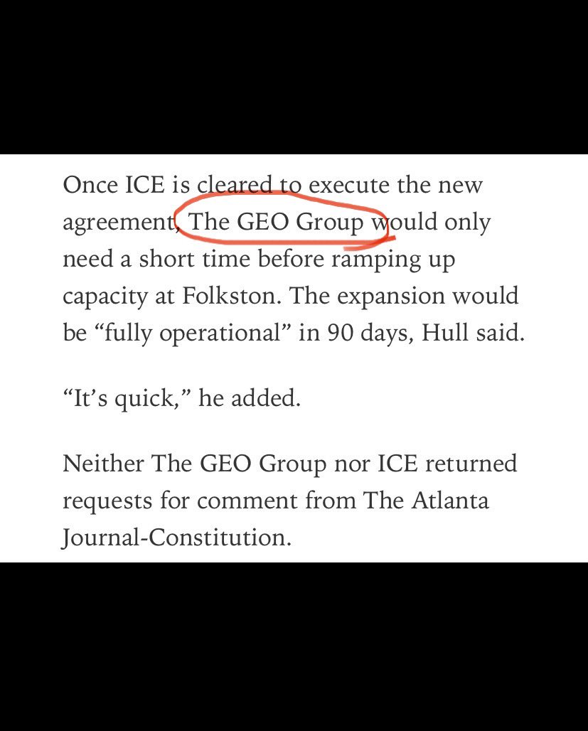 1) So ICE is going to create the American gulag archipelago starting with this American version of CECOT. Yes, and it will make private prison oligarchs of GEO Group a lot of money. I have a thread on them, which will be in this one. But let’s see more next⬇️