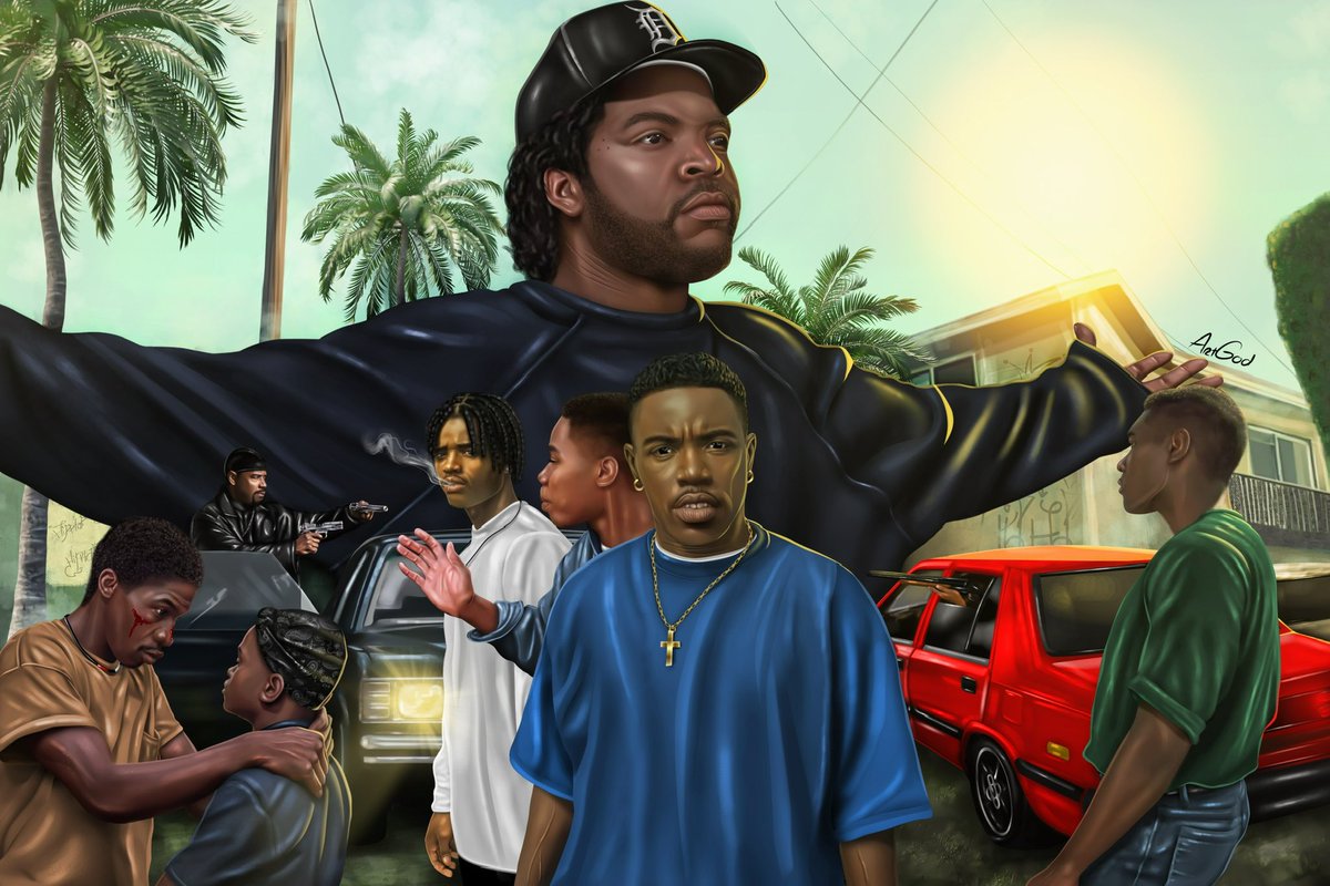 Showdown in South Central 
Art 🖼️ by me 
Canvas prints: darealicon.com

#art #explorepage #dope #westcoast