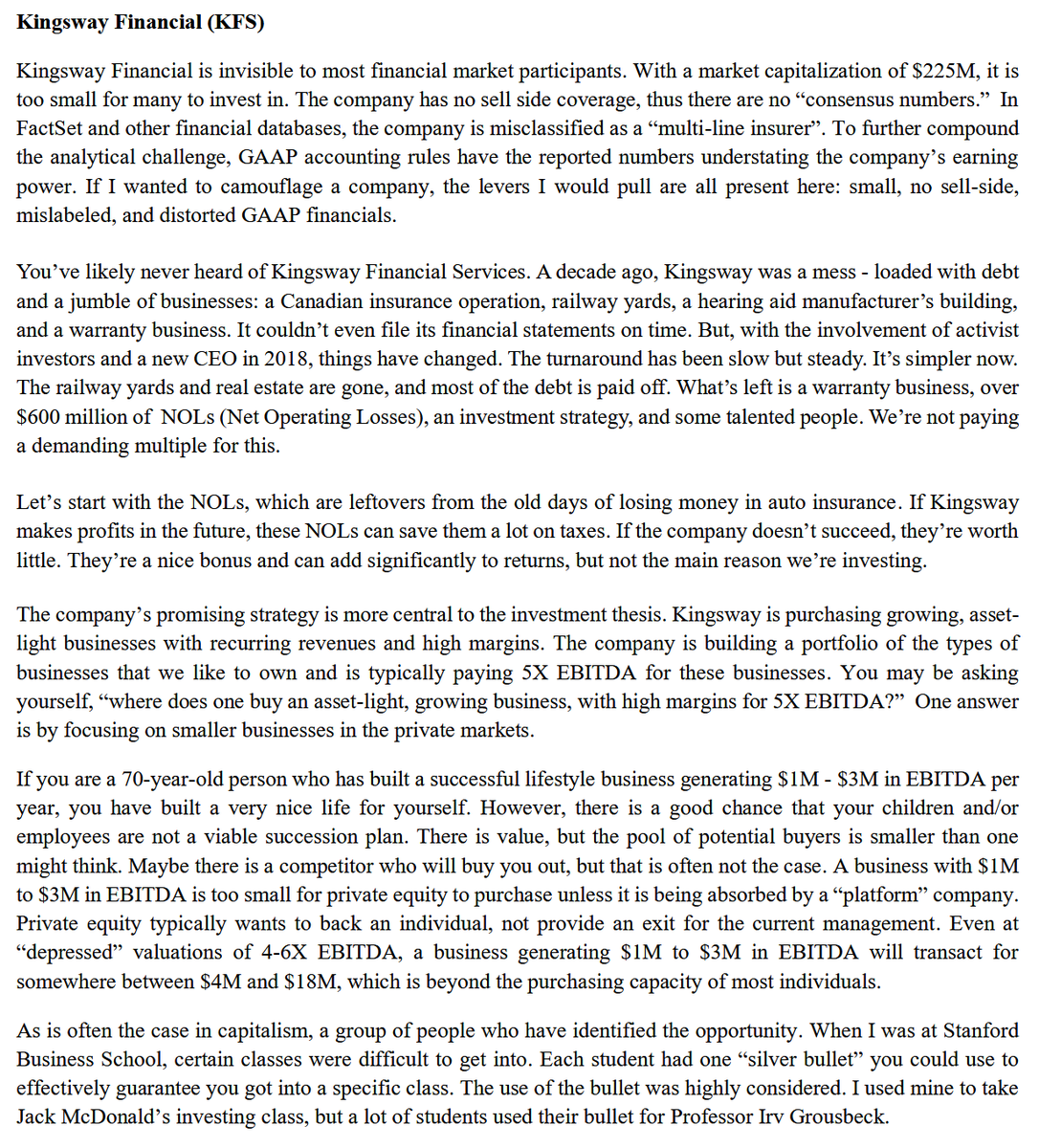_iinvested's tweet photo. 1Q'25 Greenhaven Road Capital on $KFS

Read the full letter here:
https://t.co/NM0463RmOR https://t.co/QQZfkfsiBV