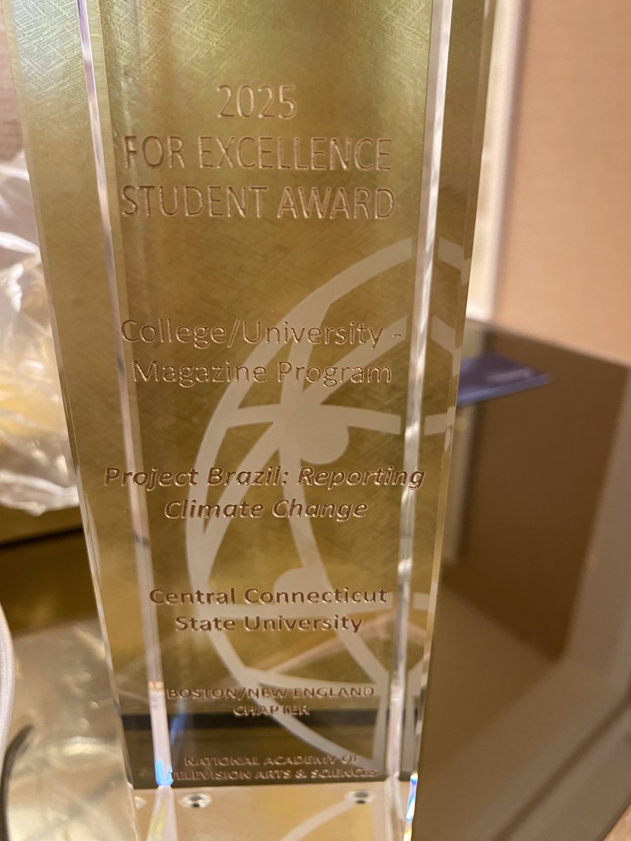 .<a href="/CCSUJournalism/">CCSU Journalism</a>  <a href="/CCSU/">Central Connecticut State University</a>  representing at the 48th annual <a href="/newenglandemmy/">New England Emmy</a> awards.  #crystalpillar award of excellence!