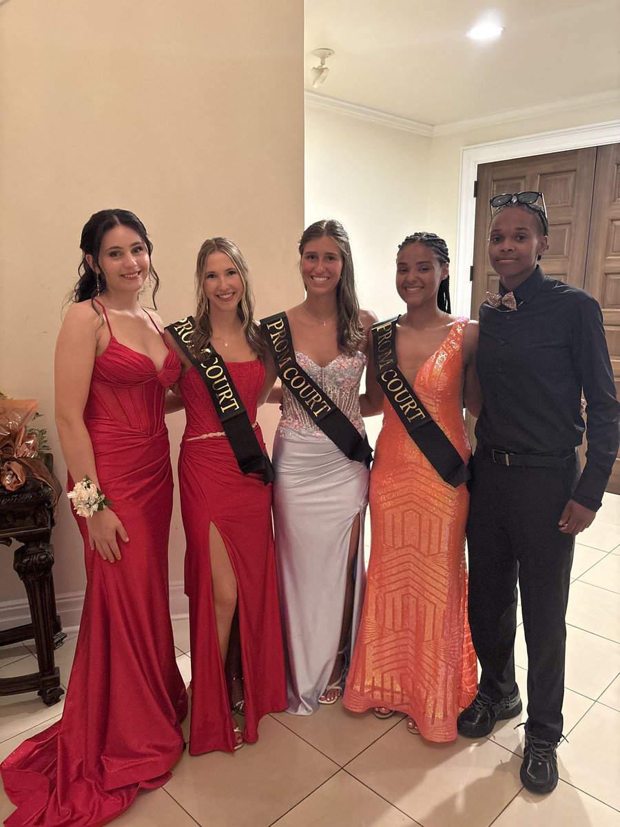 BHS Senior Prom. Looking stunning &amp; how about the prom trifecta court! 🔥🧡🖤