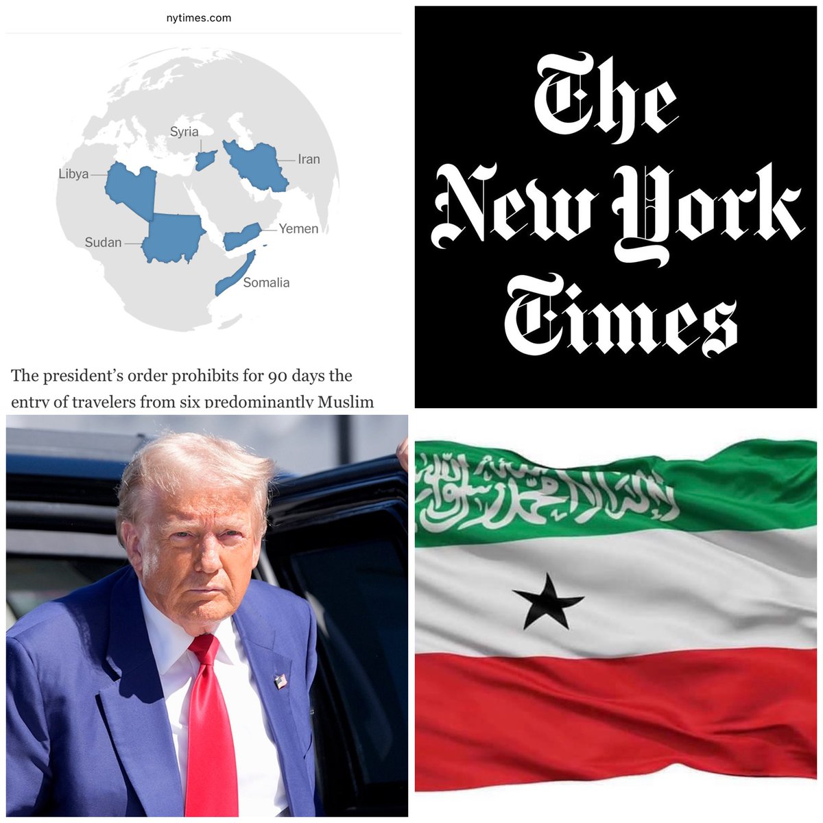 SuugaanMal's tweet photo. "USA travel ban map from the White House shows no restrictions on Somaliland β a clear sign of its peace, stability, and responsible governance"πππ
#Somaliland continues to shine as a beacon of democracy and security in the Horn of Africa.
#RecognizeSomalilandNow
#55thstate
@FoxNews
@KTNNewsKE
@addisstandard
@nytimes @Europarl_EN