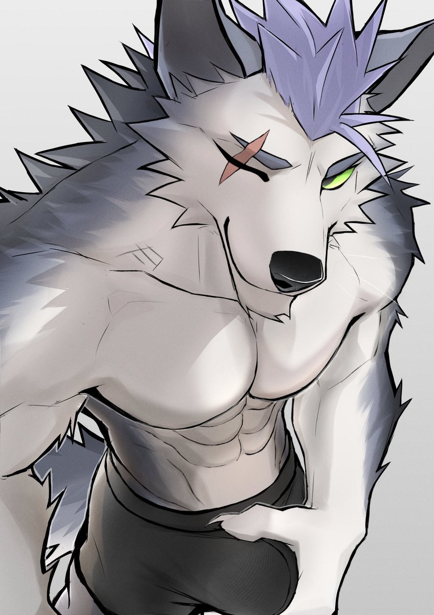 Me busy with final things in univ, so no draw, hold this art of hot wolf