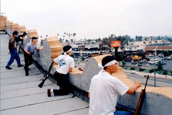Live look at the rooftops in Los Angeles #ICE #Riots