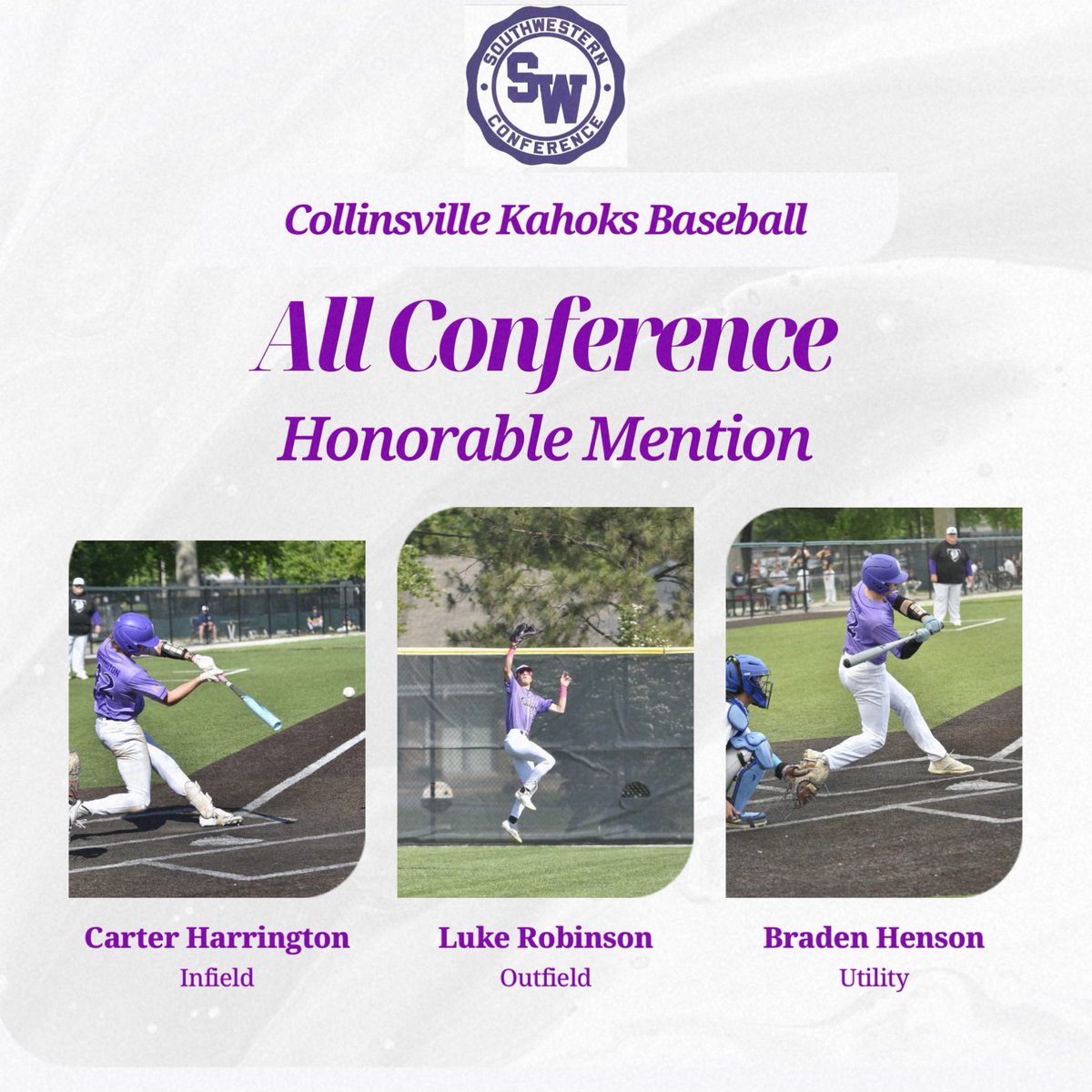Congrats to these Kahoks on their All-Southwestern Conference Team recognition!  Well-deserved!