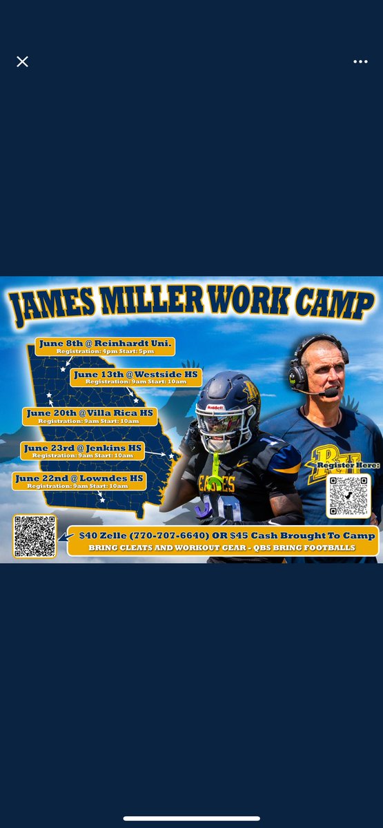 I will be attending James Miller Camp on June 22nd 🌪️🛣️
Thanks for the Invite <a href="/_CoachMcGhee/">Coach McGhee</a> 💯

#GrindDontStop
#keepgoing📈 
#classof26
#olb