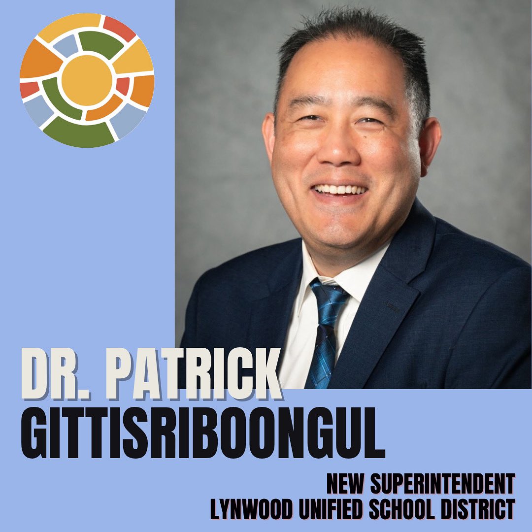 CAAPLE (@caapleorg) on Twitter photo CAAPLE proudly celebrates the appointment of Dr. Patrick Gittisriboongul as the new Supt of <a href="/LynwoodSchools/">Lynwood Unified School District</a>! As one of the few ed leaders of Thai descent, Dr. G’s appointment is a powerful moment of representation for the AANHPI community-CONGRATULATIONS! #CAAPLEproud CAAPLE proudly celebrates the appointment of Dr. Patrick Gittisriboongul as the new Supt of <a href="/LynwoodSchools/">Lynwood Unified School District</a>! As one of the few ed leaders of Thai descent, Dr. G’s appointment is a powerful moment of representation for the AANHPI community-CONGRATULATIONS! #CAAPLEproud