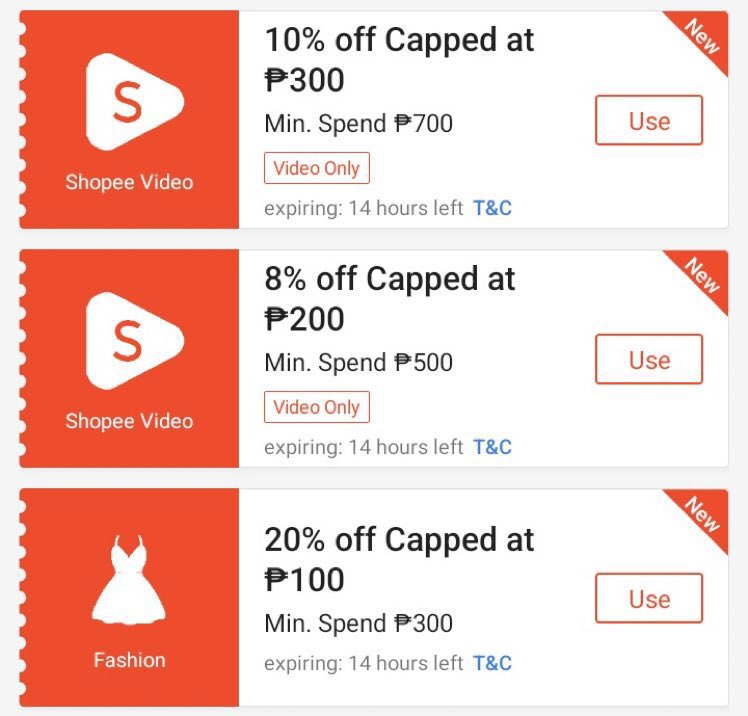 shopee finds, vouchers, live, video. tweet media