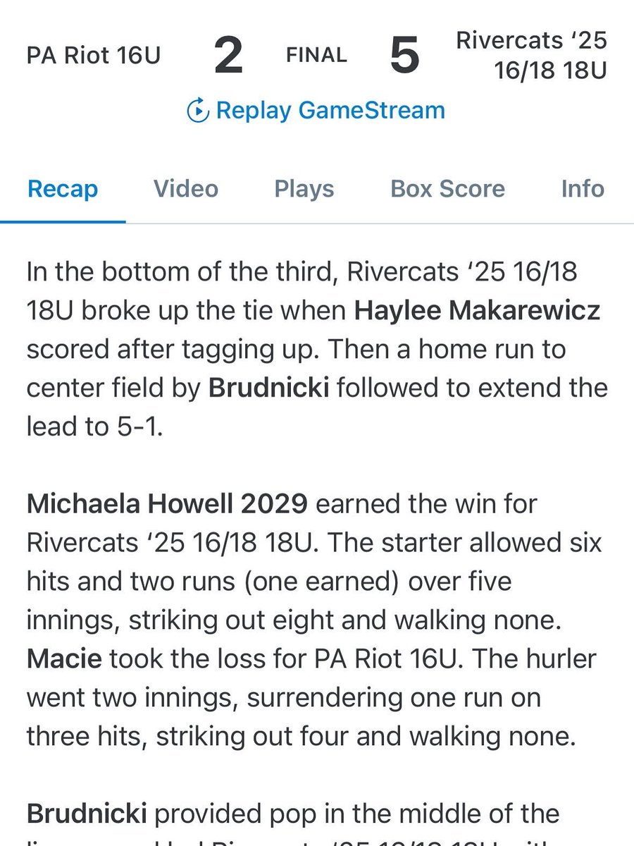 Michaela Howell 2029 tweet media